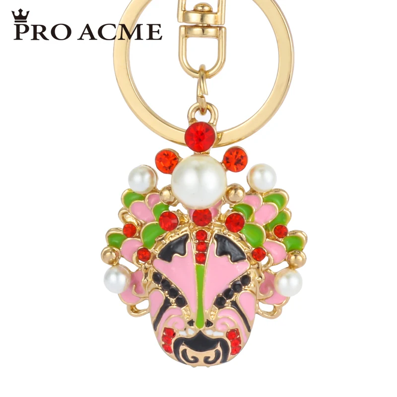 

Pro Acme Chinese Characteristics Pattern Of The Make-Up Enamel Keychains for Women Bag Key Chain Holder Car Keyring PWK0877