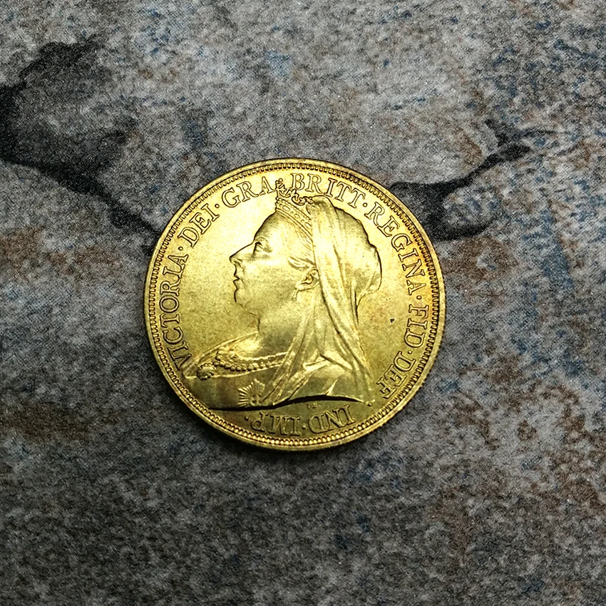 1894 Великобритании королевы Виктории SOVEREIGN позолоченные латунные металлические