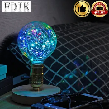 

Colorful LED Holiday Starlight Bulb Creative Small Decration Lighting G80 G95 E27 AC85-265V Fancy Night Light Holiday Lamp Bulb