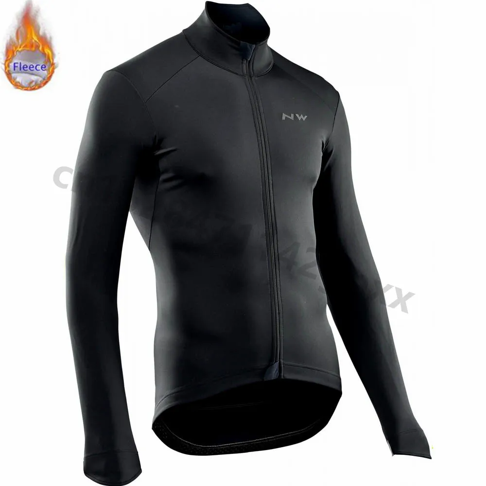 

NW Winter Mens Cycling Jersey 2019 pro team Long Sleeve Thermal Fleece Jerseys MTB Bike Clothing Maillot Ropa Ciclismo Hombre