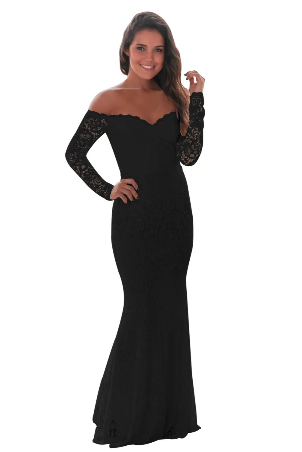 Black-Crochet-Off-Shoulder-Maxi-Evening-Party-Dress-LC61847-2-1