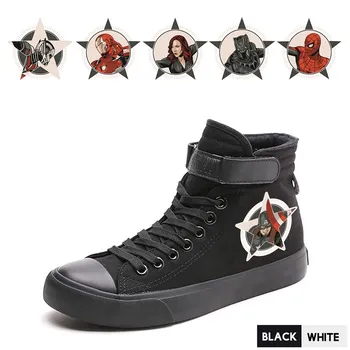 

Comic Hero Captain Deadpool IronMan Printed Cartoon Low Top Canvas Uppers Mens Sneakers Lace-Up Customized Trendy Casual A193291