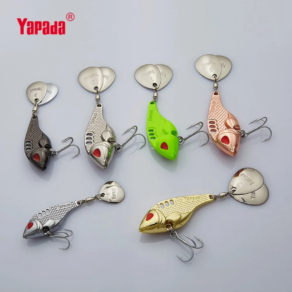 YAPADA VIB 301 Tycoon 10 г/15 г/20 г/25 г тройной крючок + вращающиеся блестки 41 мм/47 мм/52 мм/55 мм