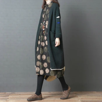 

New Maternity Sweaters Autumn and Winter Pregnancy Sweater Coat Loose Large Size Solid Color Long Cardigan Pregnant Tops