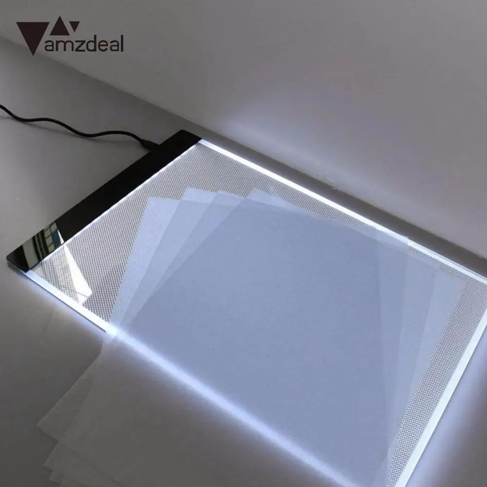 AMZDEAL 2017 1 Piece A4 LED Lightbox Drawing Board Art 
