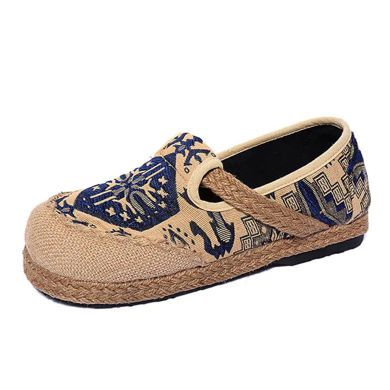 Folk Personnalisé Taille Printemps Xwd5279 Grand Chaussures Beijing red Femmes Style Hee Simples Blue 35 Femme Culturel 40 Wnx1XqUnw