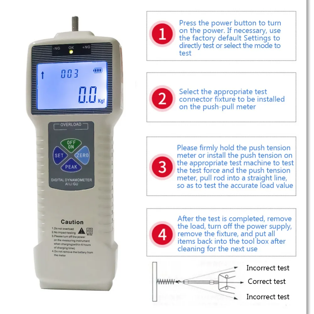 Force Gauges Industrial Ailigu ZP Series Digital Push Pull Gauge Force