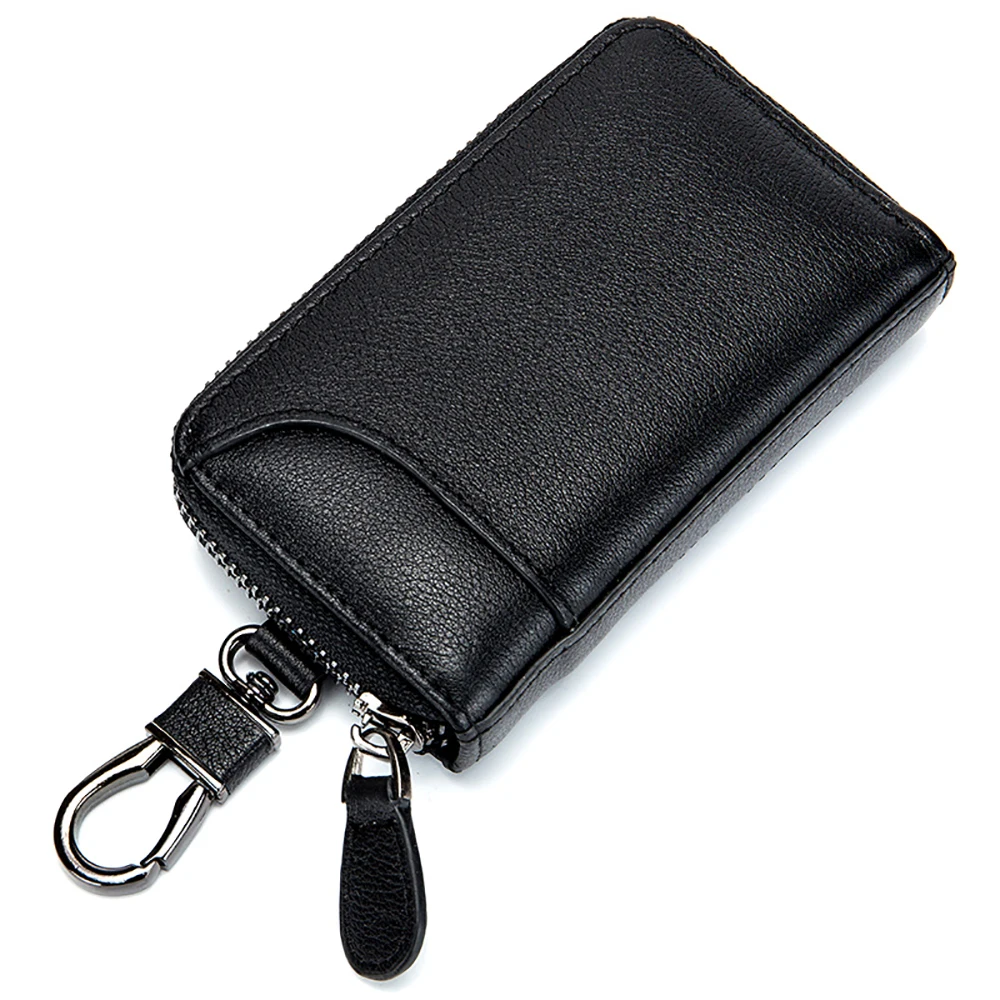 Из натуральной коровьей кожи для мужчин и женщин ключи сумка кошелек Multi Функция чехол для ключей мода держатель для карт ключница