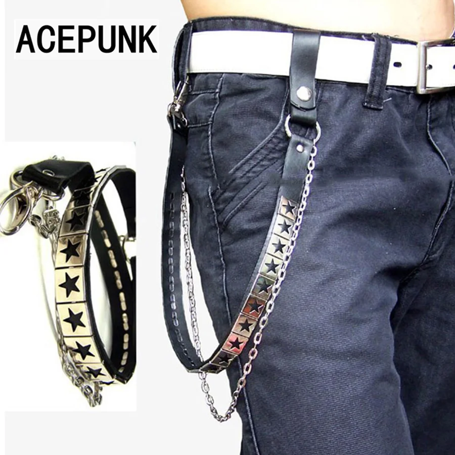 

Cool Man Hip Hop Party Dance Cross Pants Chain / Man Jeans Accessory Pants Trousers Wallet Key Chain Motorcycle Jean Rock DIY