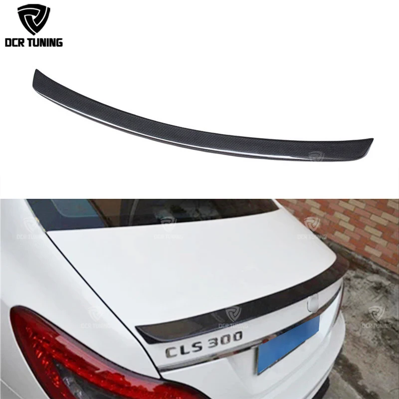 For Mercedes Benz CLS Class W218 CLS63 R Style Carbon Rear Wing Trunk Spoiler
