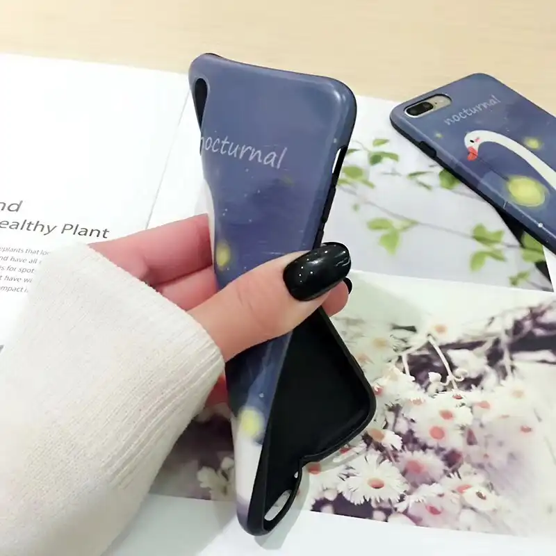 WMZSUCC Глянцевая сказка Гусь мягкие чехол для iPhone X 8 7 задняя крышка в виде ракушки 6