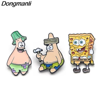 

20pcs/lot Wholesale DMLSKY Cute Metal Pins and Brooch for Clothing Badges Cartoons Pins M2498