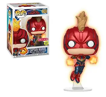 

Exclusive Official Funko pop Glow in the dark Captain Marvel - Flying Captain Marvel Vinyl Action Figure Collectible Model Toy