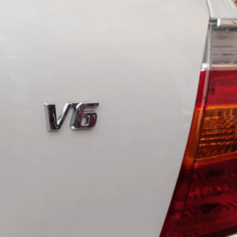 VODOOL 3D металлические хромированные наклейки для автомобиля V6 Word автомобильная