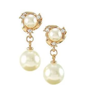 

New elegant simulated pearl no pierced earrings painless ear clip earring jewelry