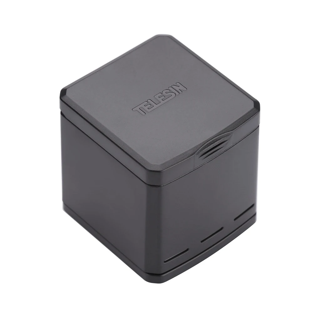 

TELESIN for Gopro Hero 6 5 3-way 3 Port Charger w/ USB Type-C Cable Charging Dock Hub Battery Storage Box Case for Go Pro Hero 5