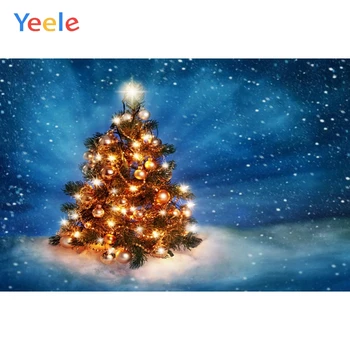 

Yeele Christmas Tree Gradient Blue Glitters Light Party Deco Photography Backgrounds Photographic Backdrops for Photo Studio