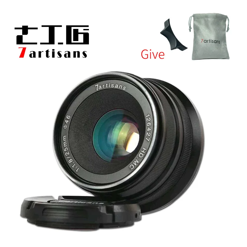 7 ремесленников 25 мм F1.8 Prime объектив для микро одной серии sony E Mount micro 4/3 или fiji XF mount