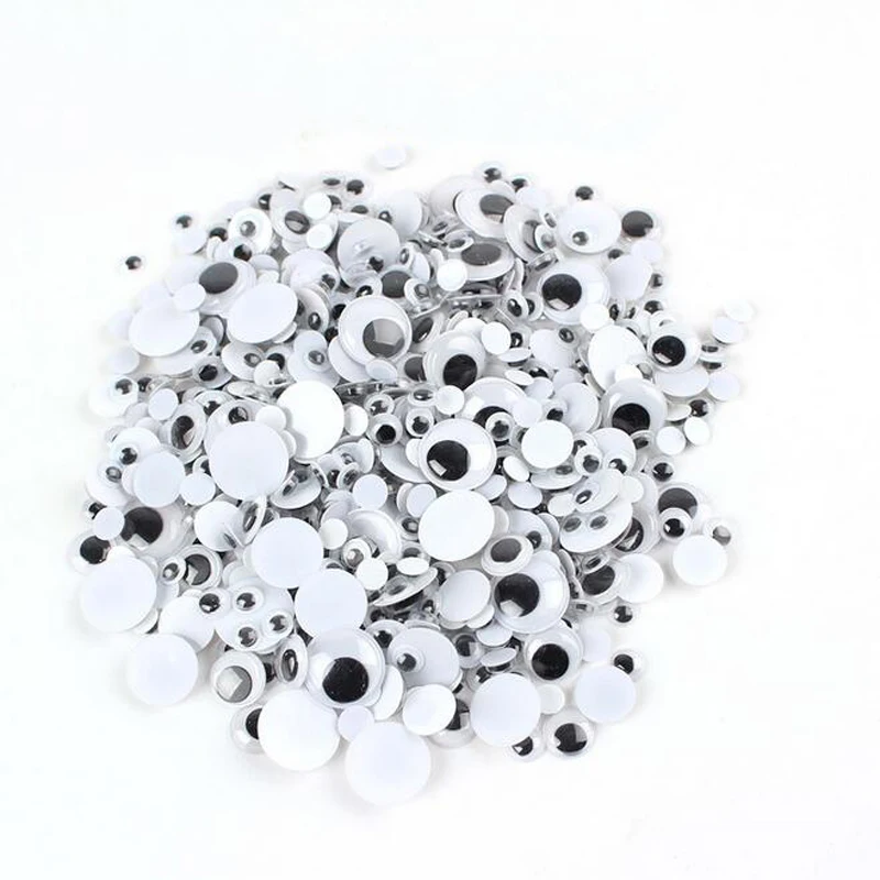 

200/300pcs Colorful/Black Various Sizes Eyes Toys for Children Stuffed Plush Dolls Cup Car Accessories Stickers Crafts