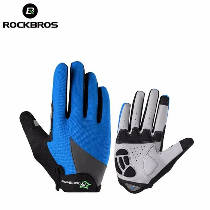 RockBros Full Finger Cycling font b Gloves b font Gel Long Texting Touchscreen font b Gloves