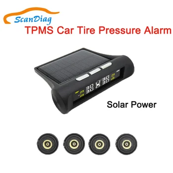 

SCANDIAG Solar Power TPMS External Sensor Car Tire Pressure Alarm Monitor System LCD Display Temperature Sensor