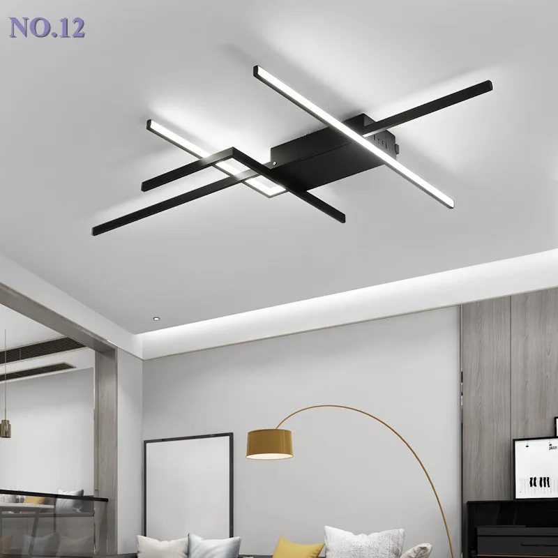 Us 54 75 27 Off Diy Modern Led Ceiling Lights Forliving Room Bedroom Lustre De Plafond Moderne Luminaire Plafonnier Black Led Ceiling Lamp In