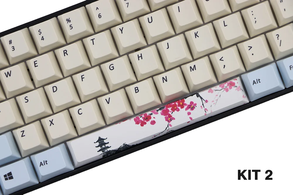 PBT пять Сторон краситель-подложенный пробел 6.25U Вишневый профиль keycap для DIY механическая клавиатура