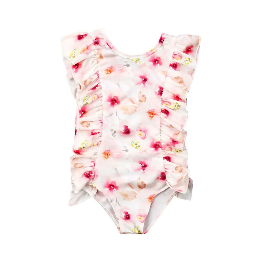 

Pudcoco 2019 Summer Toddler Baby Girl Clothes Floral One-Piece Swimsuit Swimwear Bathing Costume Beachwear 0-5T