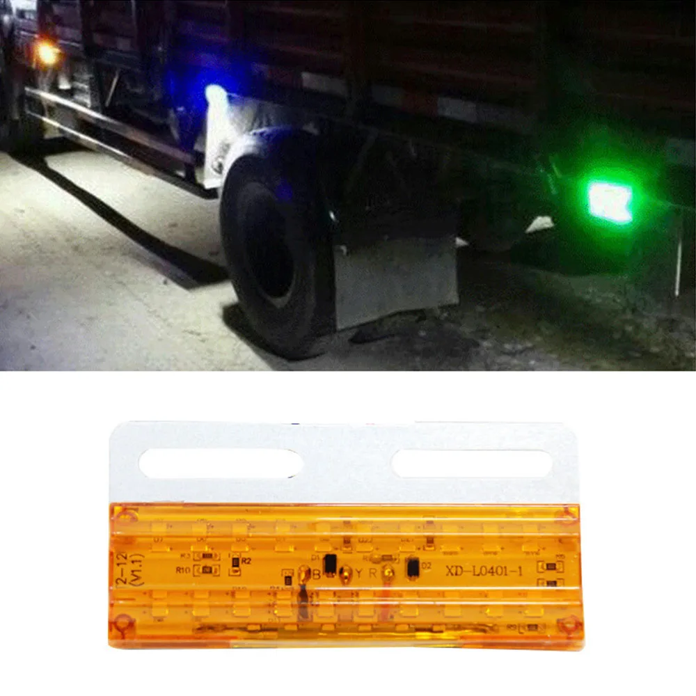 

2pcs Truck Signal Lights DC 12/24V LED Side Marker Indicators Trailer Light Rear Fog Lamp for Car Vehicle Bus Truck