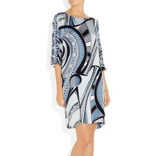 Dresses Time limited Limited Freeshipping Silk jersey Straight High Quality Geometry Fancy Knitted Elastic Dress