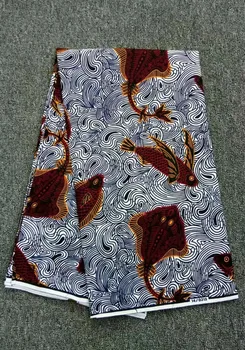 

6 Yards/lot New fashion fish design printed batik wax pattern african wax fabric for clothes WH13