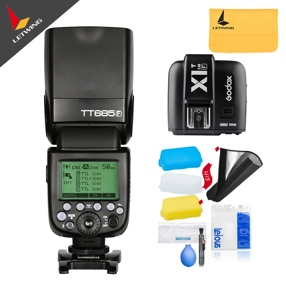 

In Stock Free Shipping!!! Godox TT685F + X1T-F for Fujifilm Speedlite Strobe Camera Flash TTL HSS for X-Pro2/1 X-T20 X-T2 X-T1