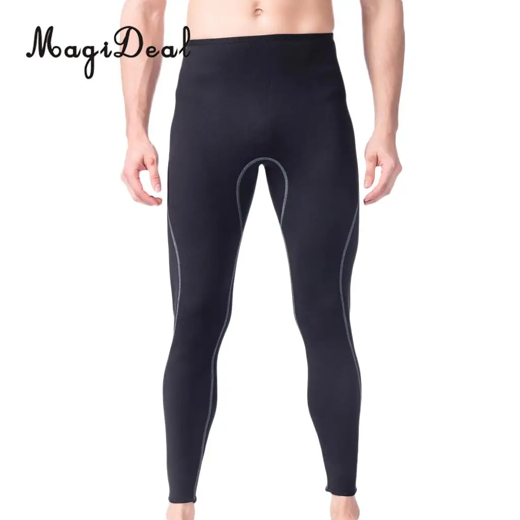 Mens 3mm Black Neoprene Wetsuit Pants Scuba Diving Snorkeling Surfing Swimming Warm Trousers Leggings TightsFull Bodys Size S-XL