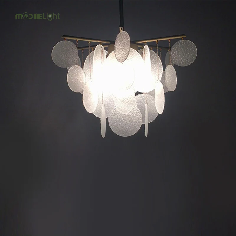 Подвесной светильник Mooielight в итальянском стиле лампа с белыми стеклянными