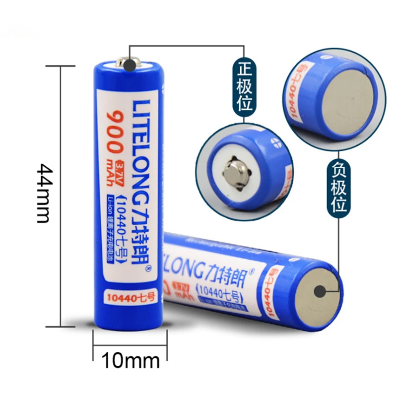 6 шт высокой мощности 3,7 v 900 MAH AAA перезаряжаемая батарея 10440 литиевая батарея фонарик электронная сигарета перезаряжаемая батарея