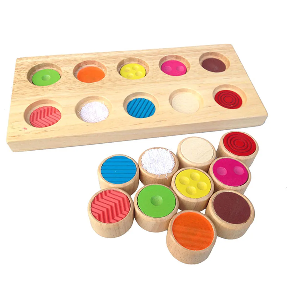 

Baby Wooden Blocks Shape Toys Jointed Board Memory Touch Flip Board Wooden Blocks Colorful Toys Kids Learning Educational Toy