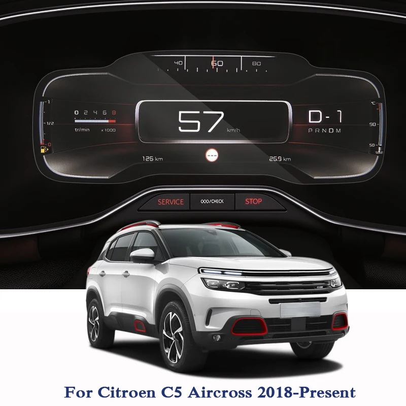 Стальная стеклянная пленка для экрана GPS навигации Citroen C5 Aircross 2018 2019 ТПУ приборной