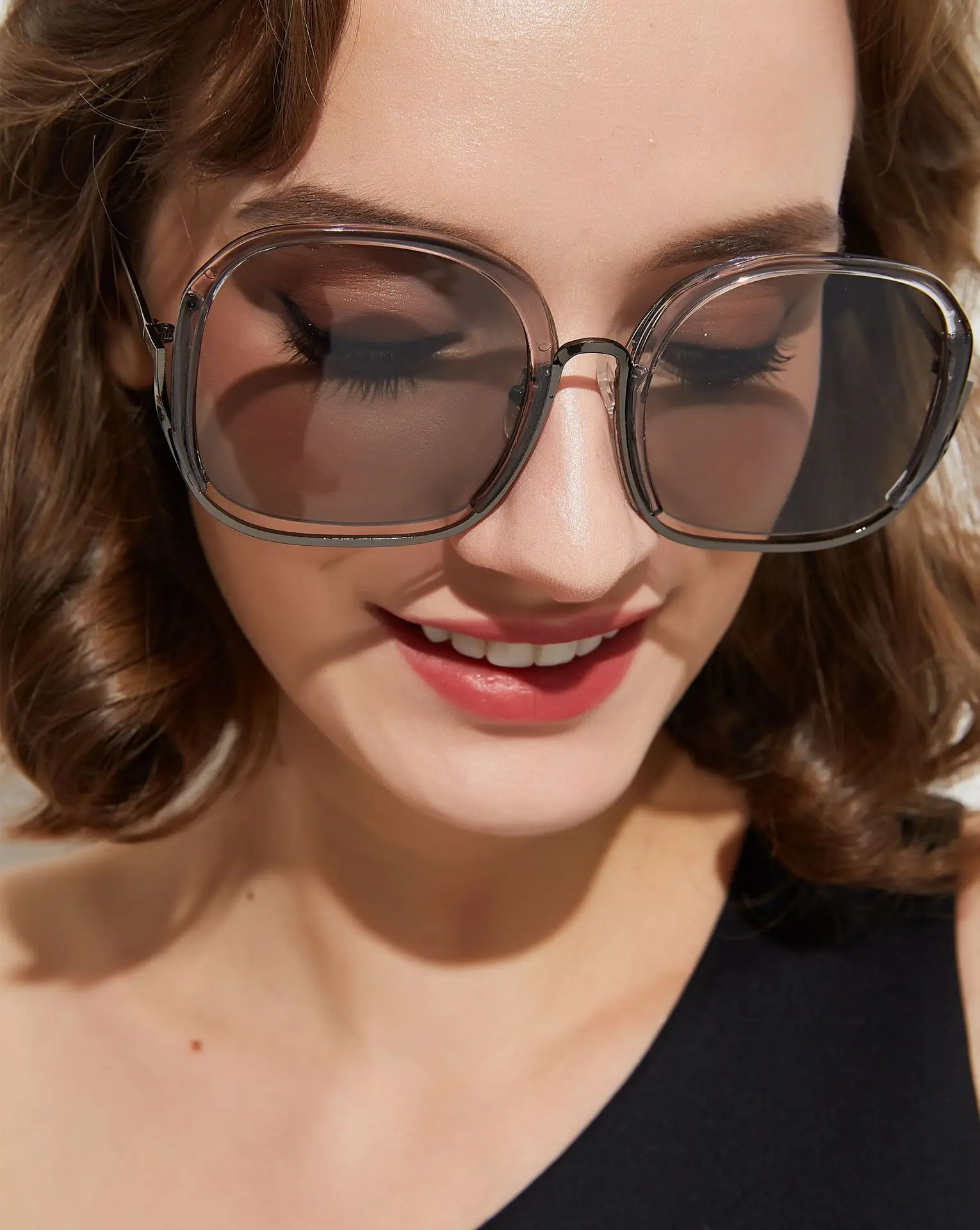Полоправа полые Квадратные Солнцезащитные очки для мужчин и женщин Модные Оттенки UV400 Винтажные Очки 47056