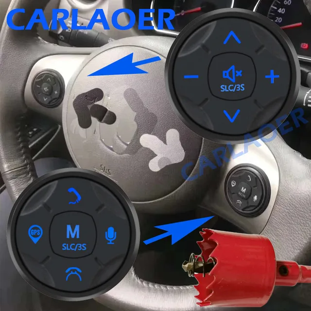 Car steering wheel remote controller Control car radio via wireless