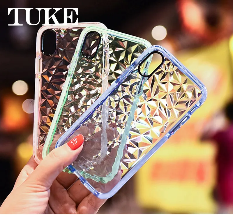 

Soft Case For Huawei Mate 20 Pro Nova 4 P30 Lite Pro Case Silicone Back Cover For Huawei P10 Coque 3D Diamond Grain TPU Case