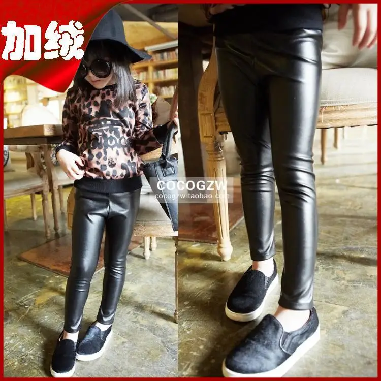 Retail 2014 Thicken Winter Girl Legging Korean Slim Velvet