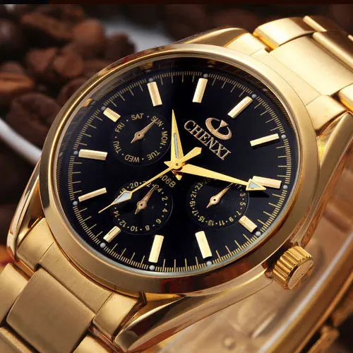 Prix pour 2017 chenxi or quartz montre hommes top marque de luxe montres hommes d'or montre-bracelet homme horloge à quartz-montre relogio masculino Prix pour 2017 chenxi or quartz montre hommes top marque de luxe montres hommes d'or montre-bracelet homme horloge à quartz-montre relogio masculino
