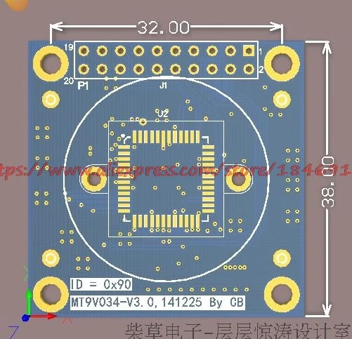 Mt9v032 Mt9v034 wide dynamic industrial CMOS module Infrared night vision Tape driver camera