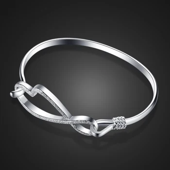 

Pretty bows bracelets, fashionable shining frosted Chinese knot 925 silver bracelet, woman solid silver bracelet, jewelry, girl