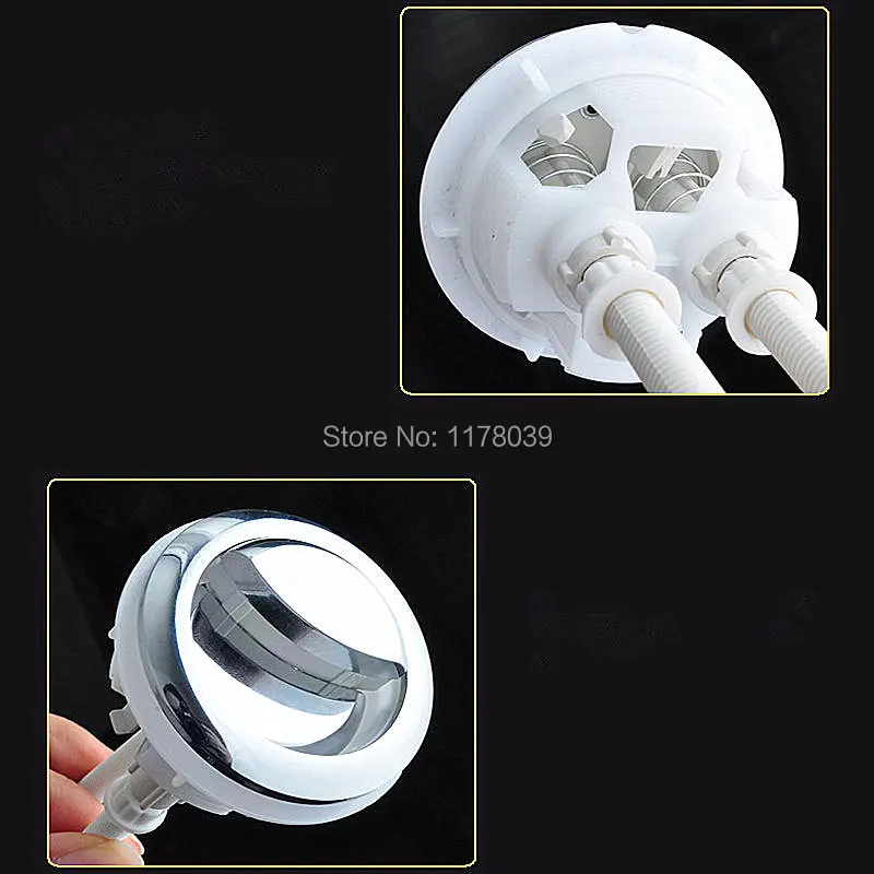 toilet water tank ABS plastic Round double button,Toilet Push Buttons Suitable for water tank cover hole 58-67mm,J17331