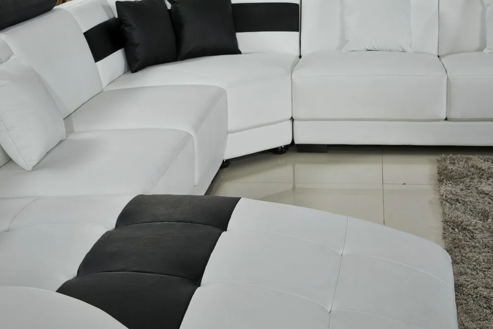 White Leather Modular Sofa Home Build & Decoration
