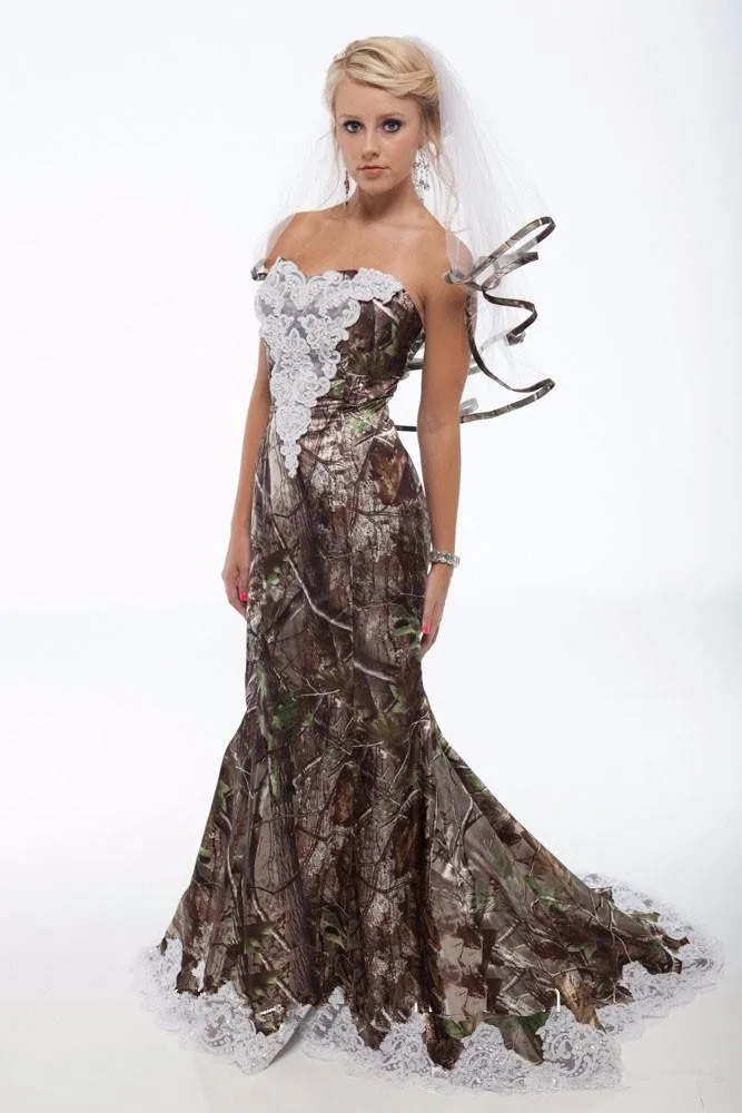 plus size camo wedding dresses