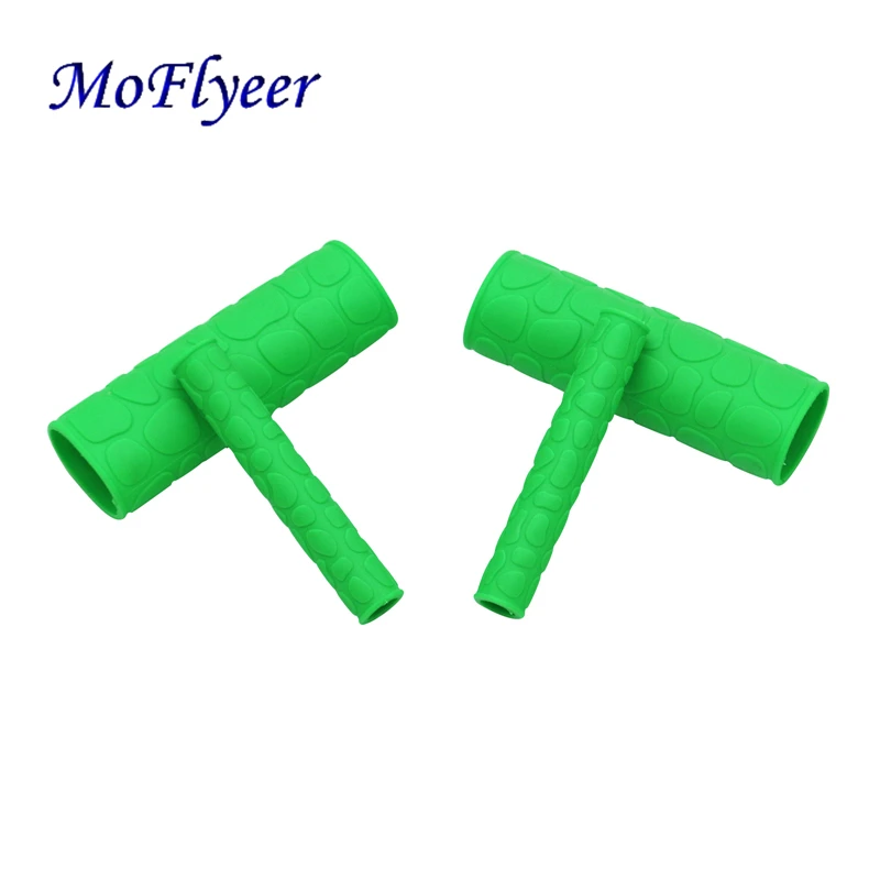 

MoFlyeer 1 Pair Motorcycle Handle Grips Cover With Pattern and 1 Pair Handbrake Lever Covers Motorcycle Scooter E-bike Universal