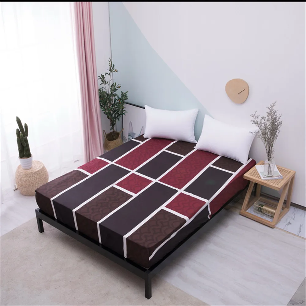 

Waterproof Mattress Cover Solid Soft Fitted Sheet Elastic Band High Quality Mattress Protect Cover Air-Permeable Anti Dust Mite