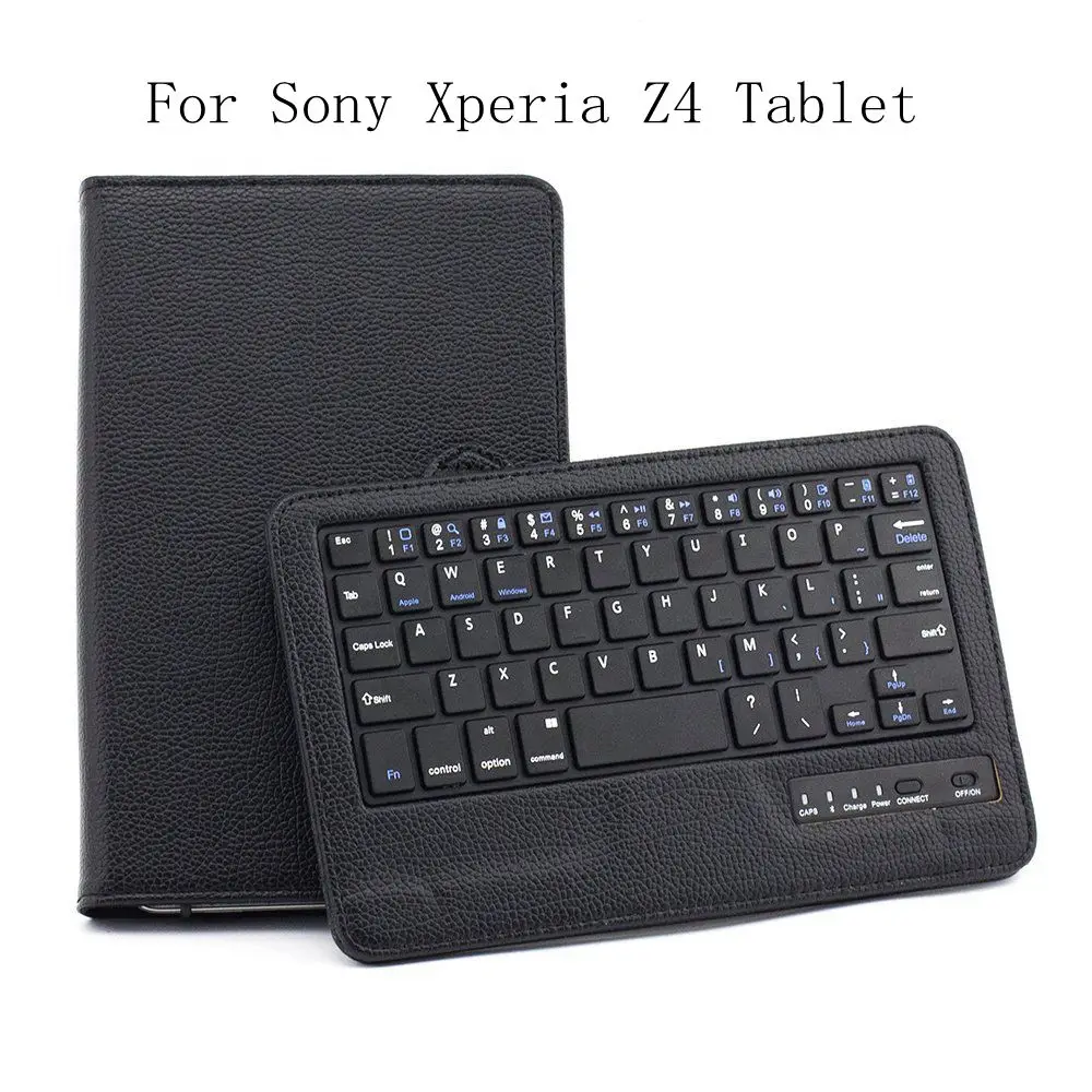 

Case With Wireless Bluetooth Keyboard Smart PU Leather 360 Full Protective Cover For Sony Xperia Z4 Tablet +Stylus Pen+Film.